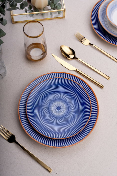 Hermia Vajilla de Porcelana Multicolor de 24 Piezas